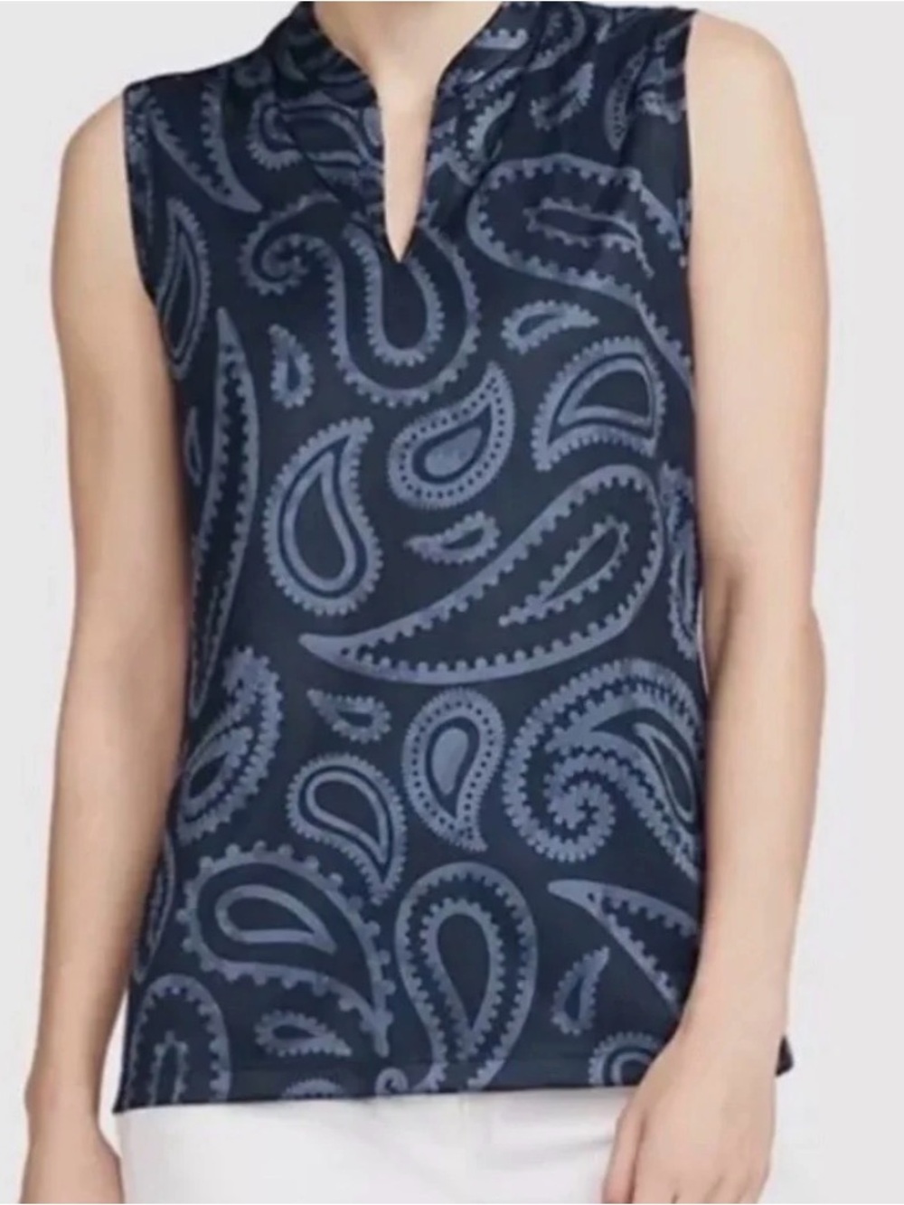 Nike Navy Paisley Sleeveless V-Neck Camisole
